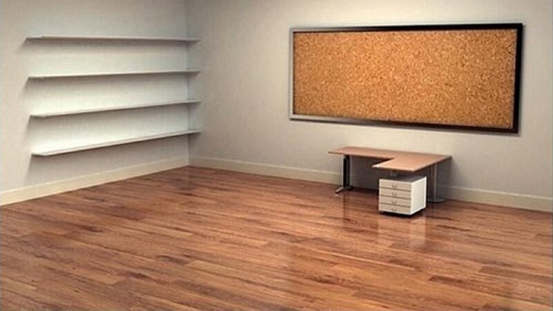 Empty Office Room — Brown