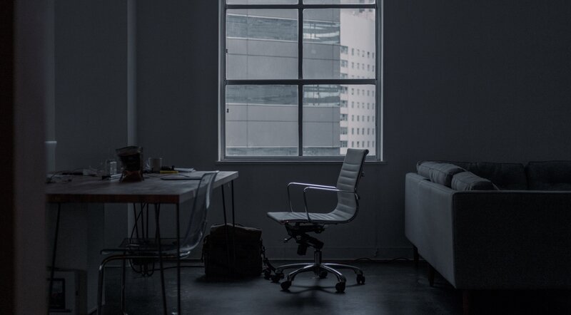 Empty Office Room — Gray