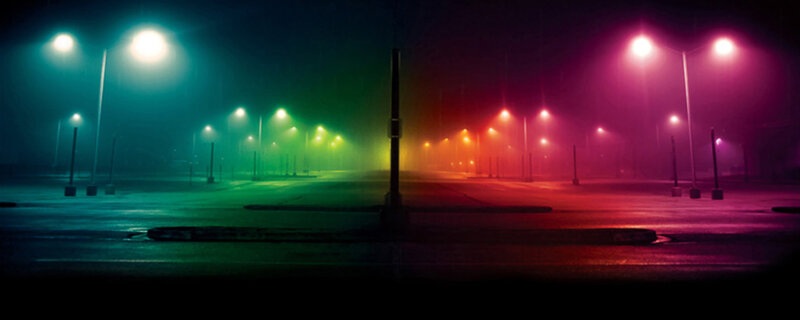 Empty Parking Lot — Green, Dramatic