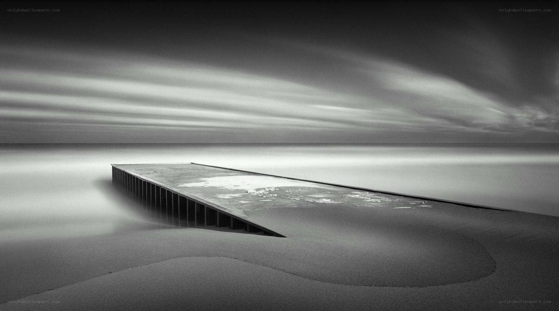 Empty pier at sea