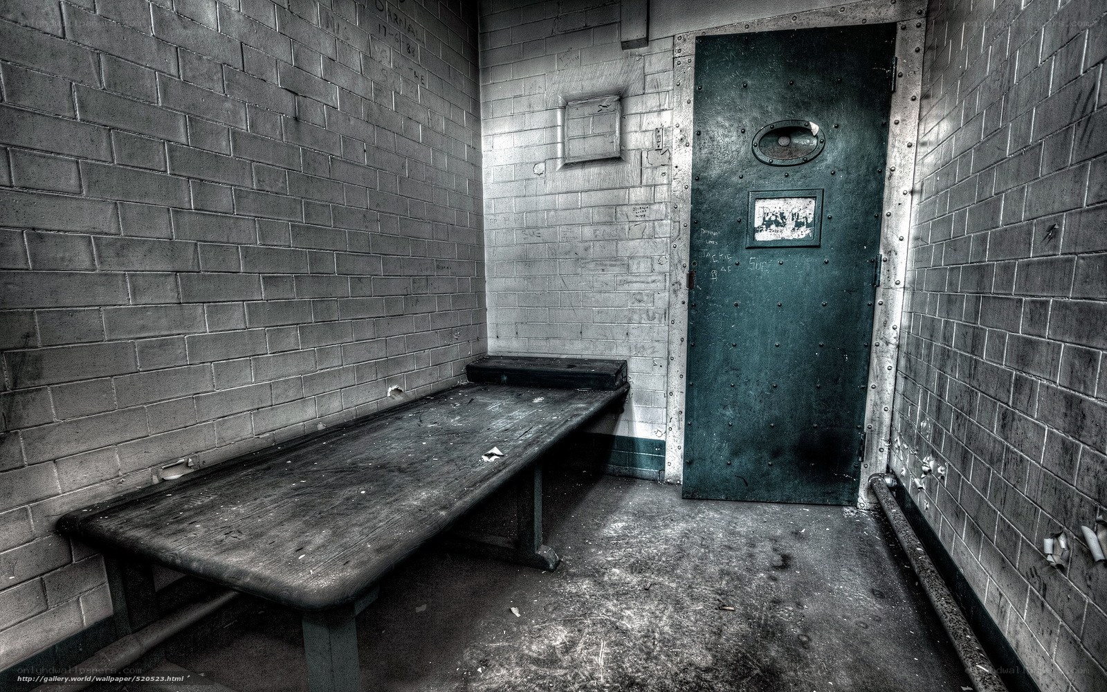 empty prison cell interior