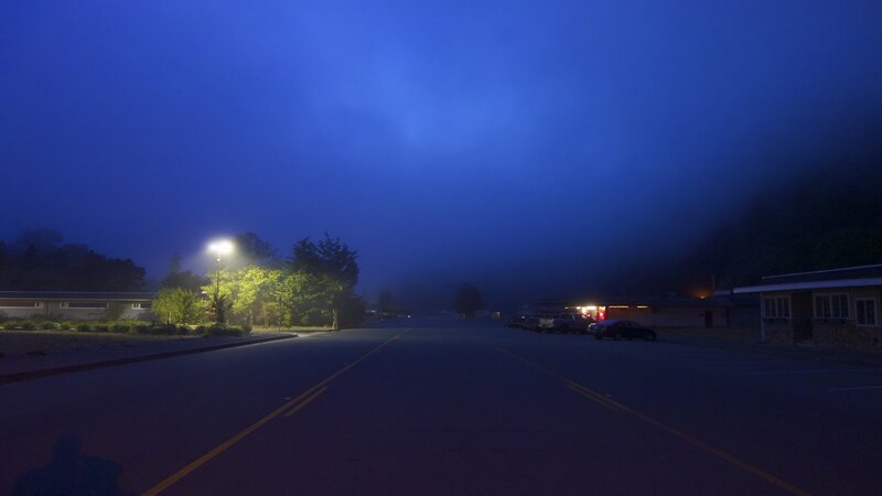 Empty Road at Night — Blue