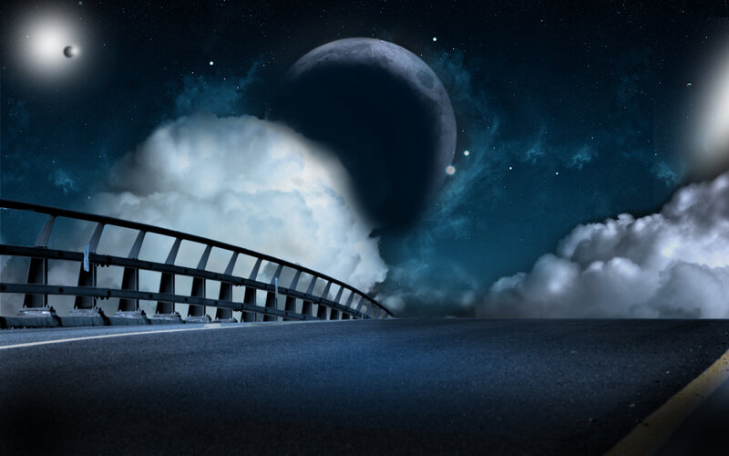 Empty Road at Night