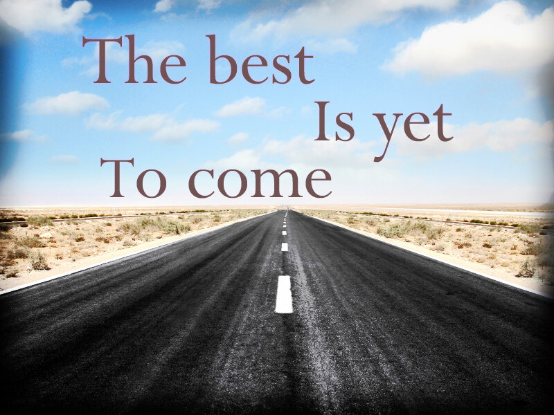 Empty Road in Desert — Blue, Hopeful
