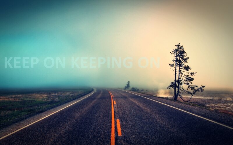 Empty Road in Fog