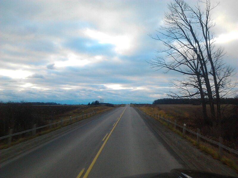 Empty Road in Rural Area — Gray