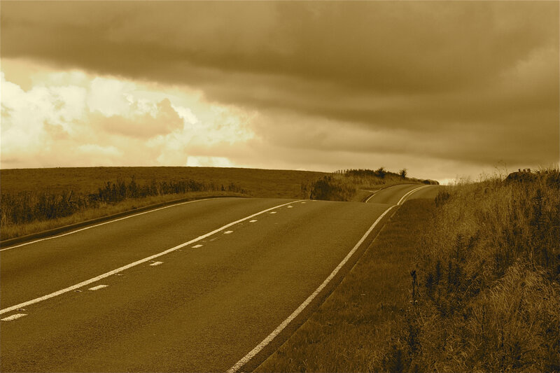 Empty Road on Hill