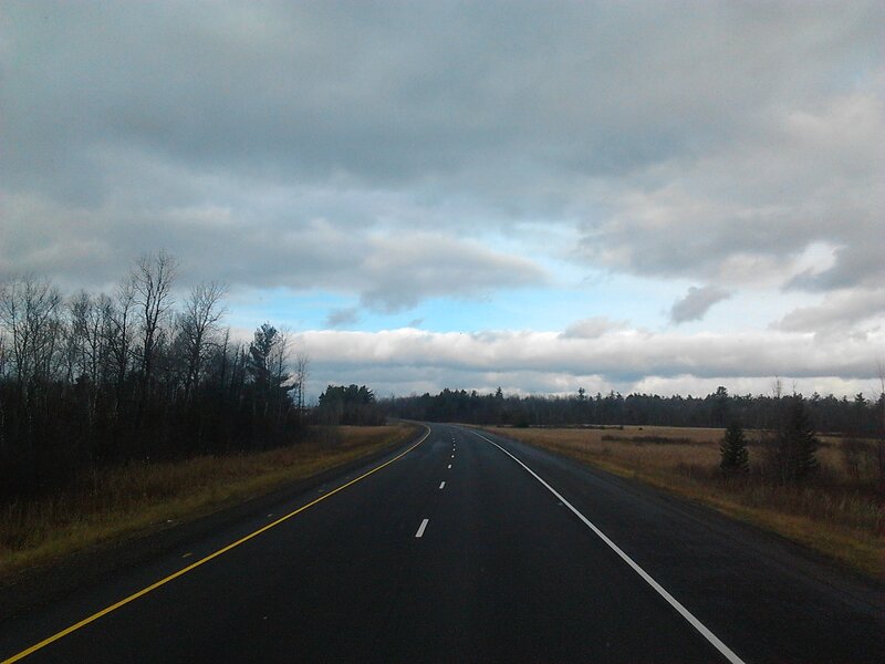 Empty Road under Cloudy Sky — Gray, Overcast