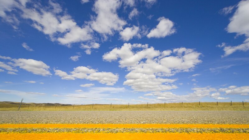Empty Road under Sky