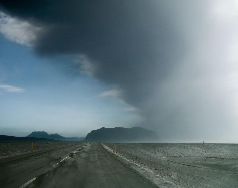 Empty Road under Storm Clouds — Gray, Dramatic, Afternoon