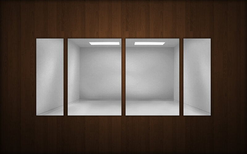 empty room display panels