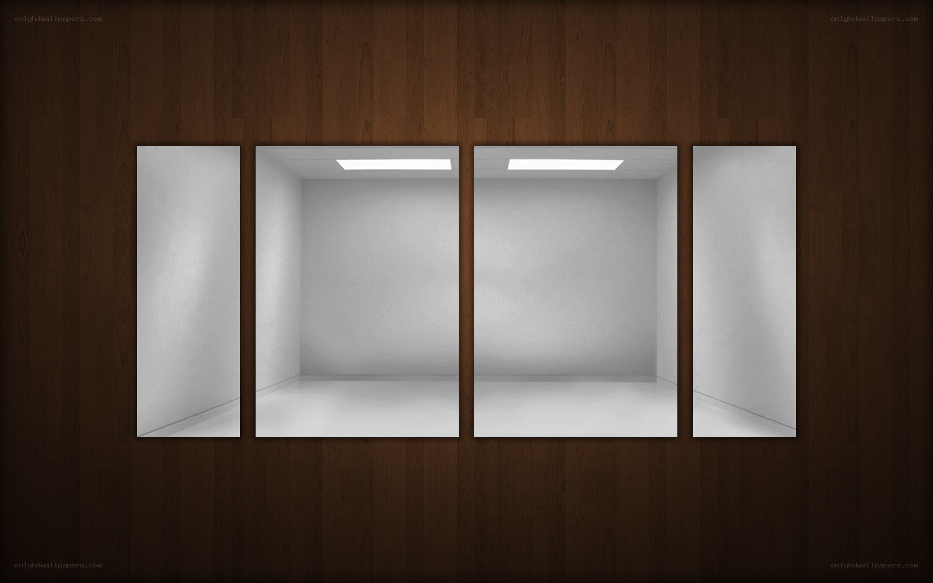 empty room display panels