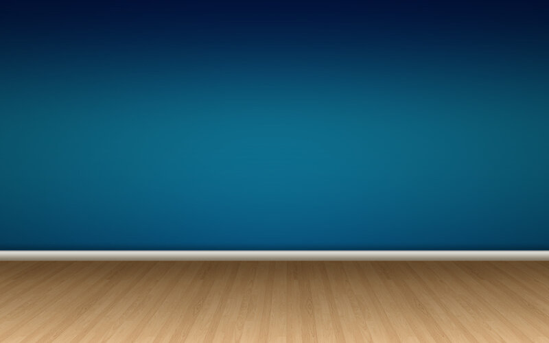 empty room with blue wall