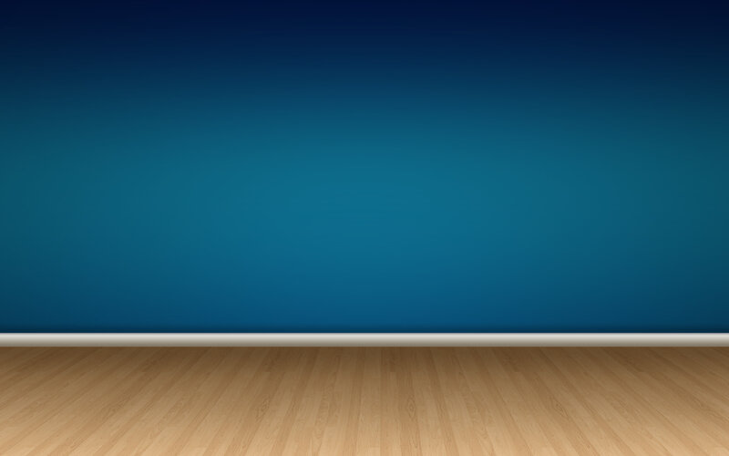 empty room with blue wall