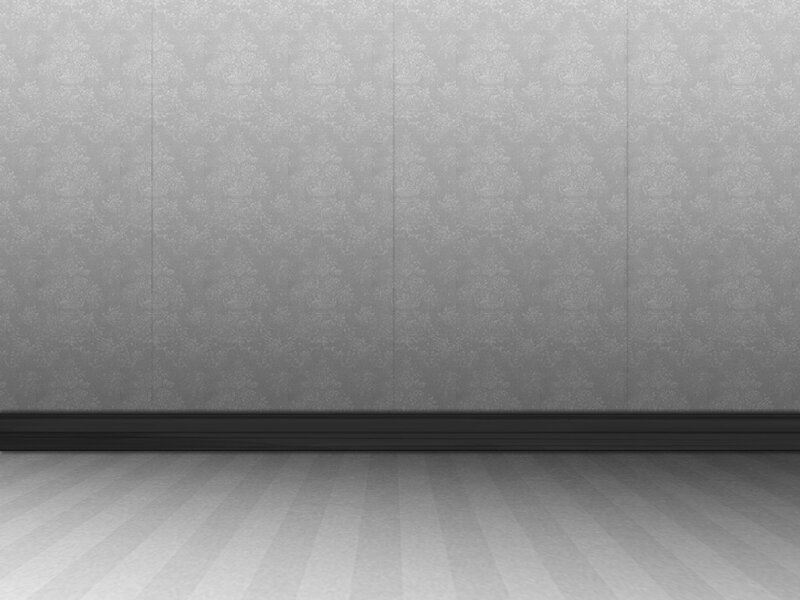 empty room with patterned wallpaper