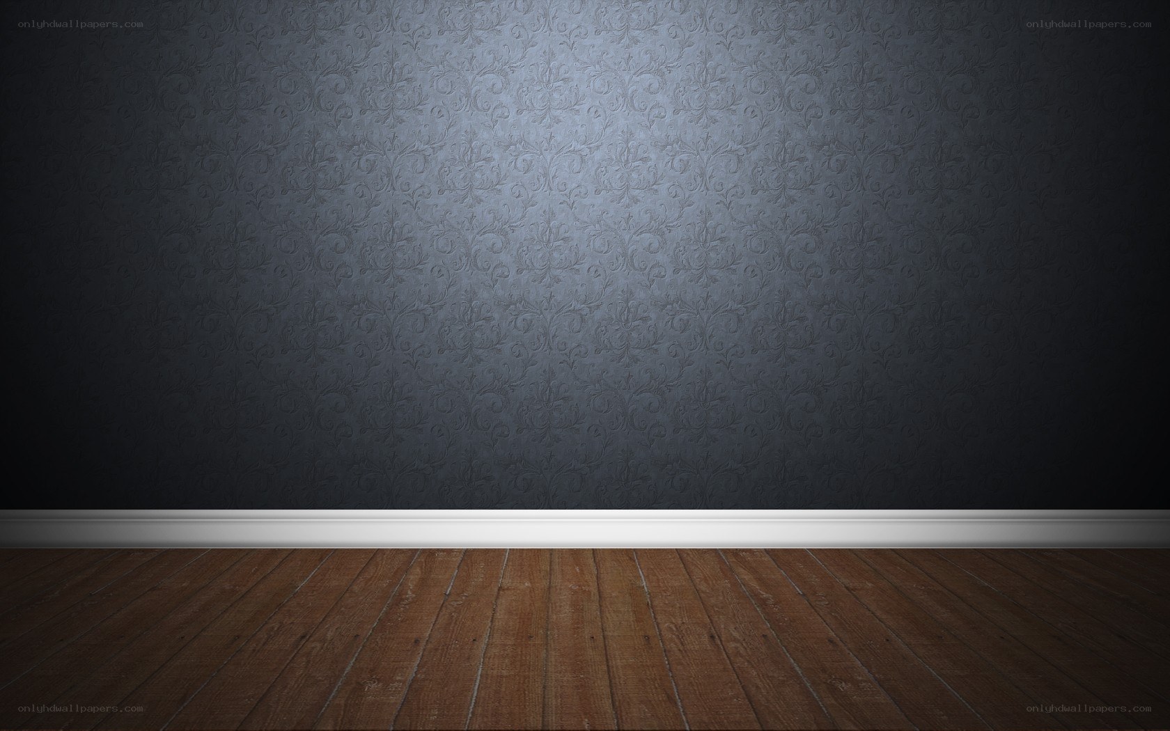 empty room with wallpaper
