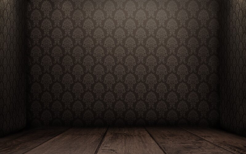 Empty Room with Wallpaper — Brown