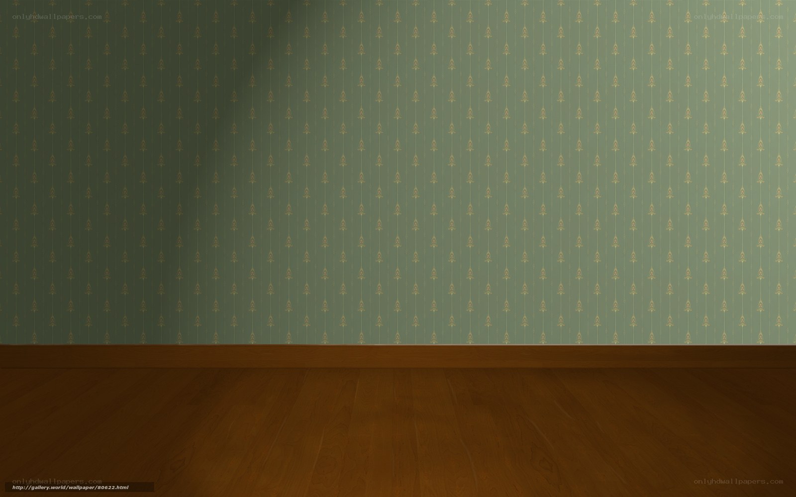 empty room with wallpaper
