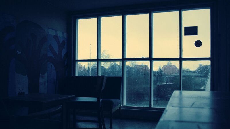 Empty Room with Window — Blue, Calm
