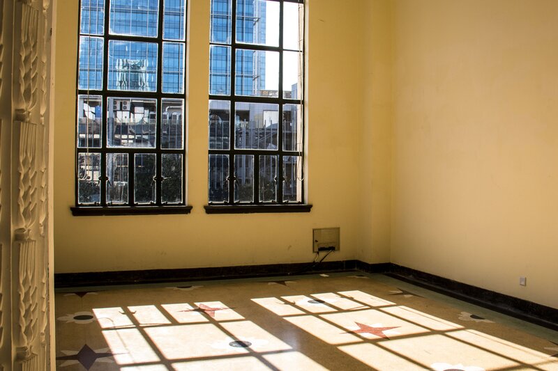Empty Room with Windows — Yellow