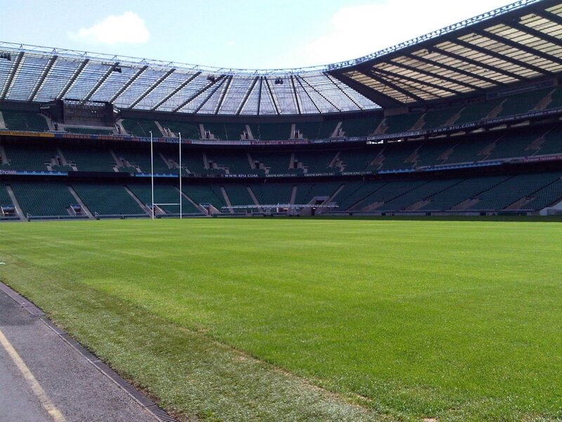 empty rugby stadium