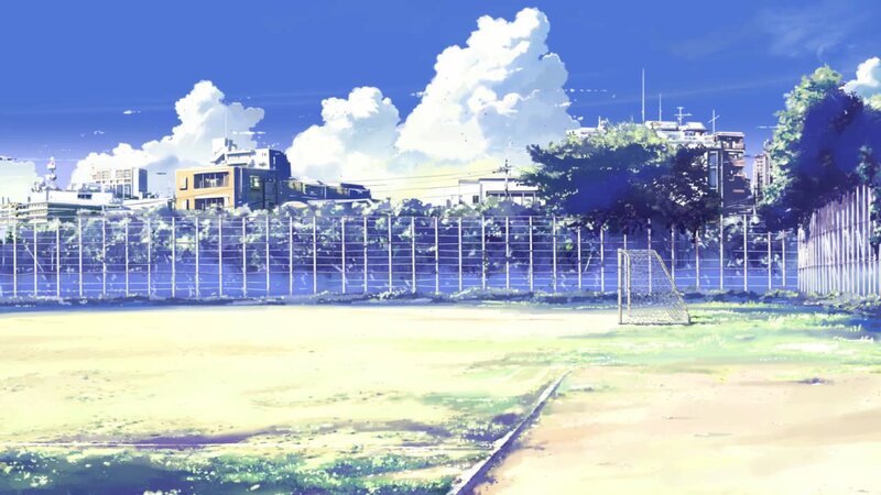 Empty soccer field on a sunny day