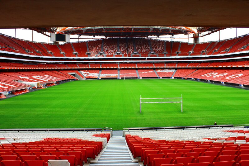 Empty Soccer Stadium — Green