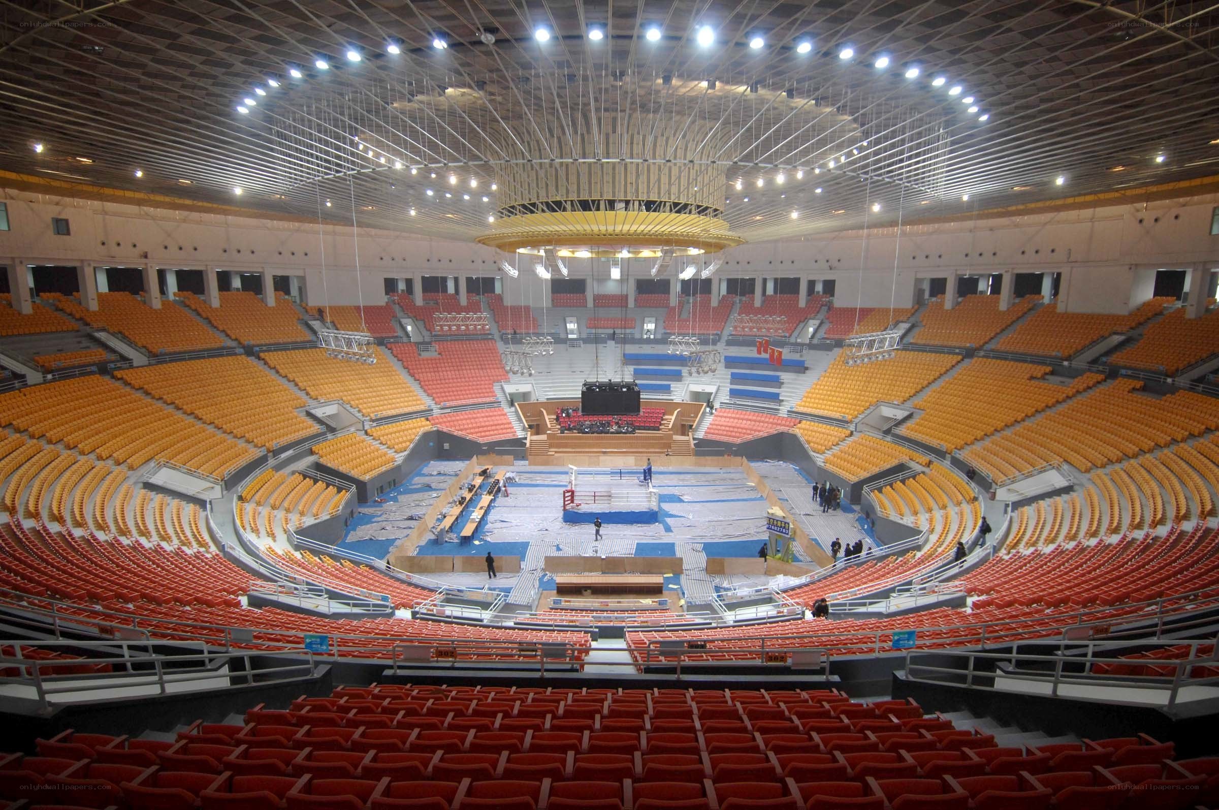 empty sports arena interior