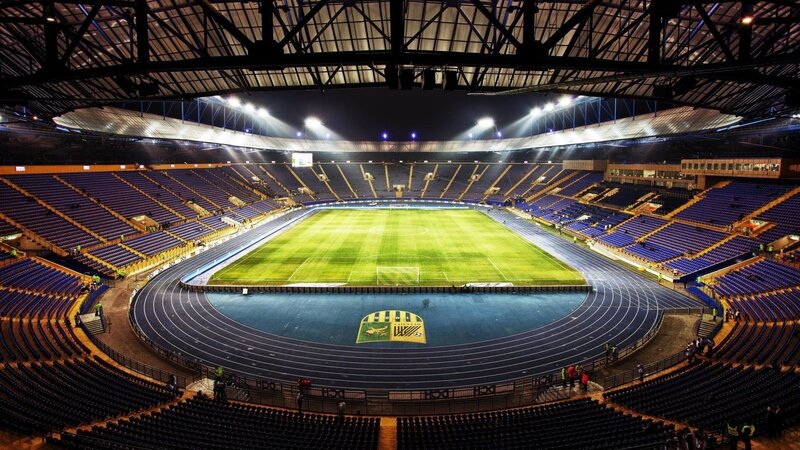 empty stadium at night