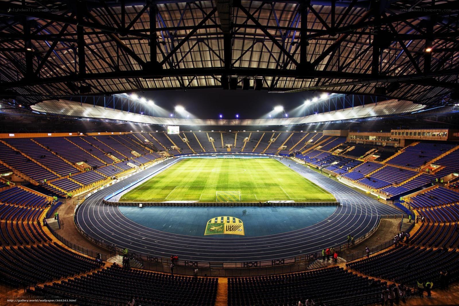 empty stadium at night