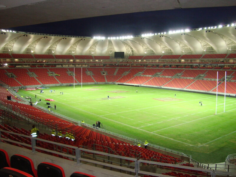 empty stadium at night