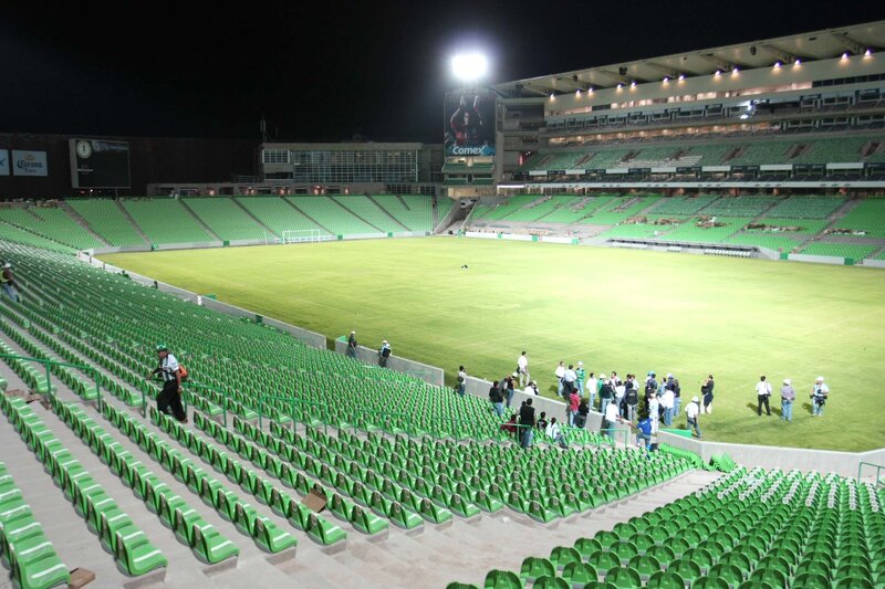 Empty Stadium at Night — Green, Calm