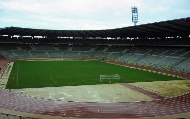 Empty Stadium Field — Green, Afternoon