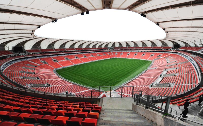 Empty Stadium Interior — Red