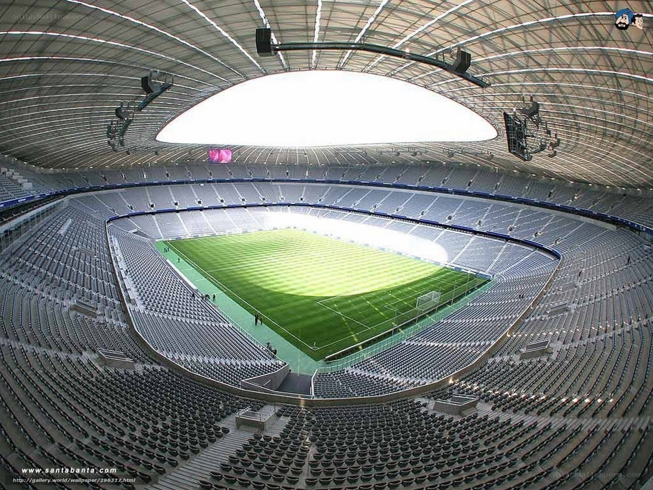 empty stadium interior