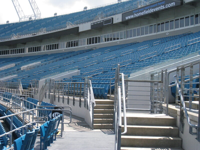 Empty Stadium Seats — Blue, Quiet