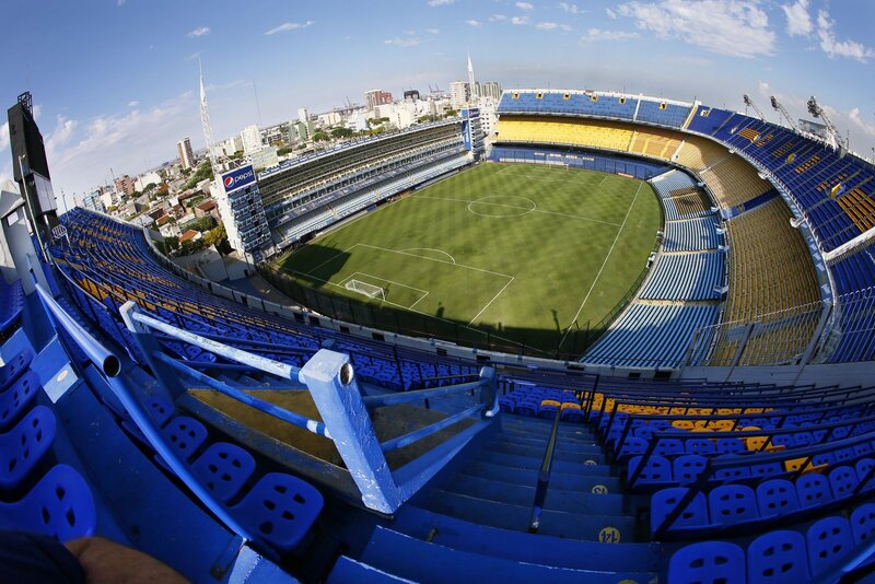 Empty Stadium Seats — Blue, Serene, Afternoon