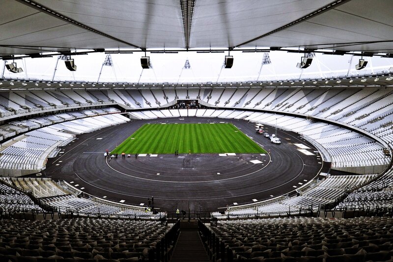 Empty Stadium with Green Field — Serene