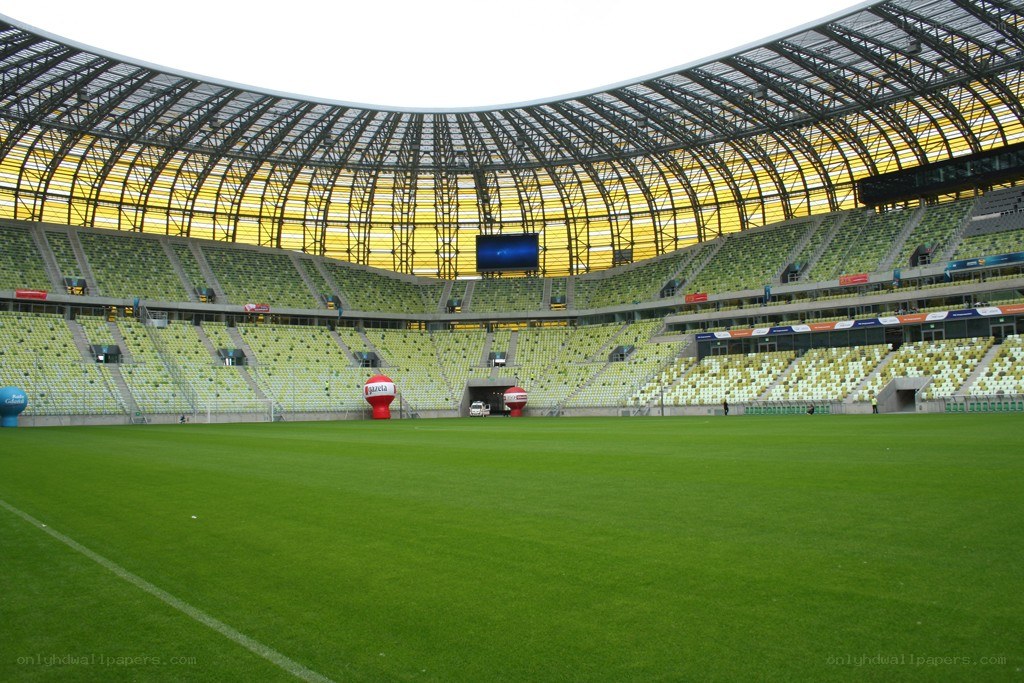 empty stadium with green seats
