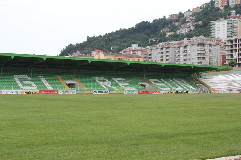 empty stadium with green seats