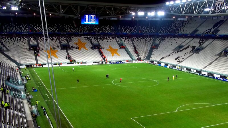 Empty stadium with star pattern