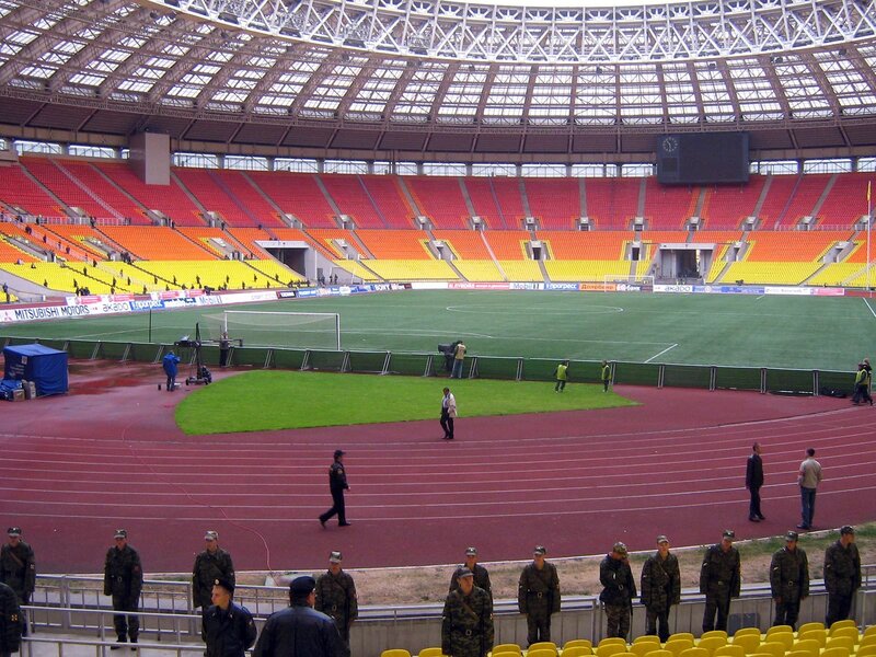 Empty Stadium with Track — Red