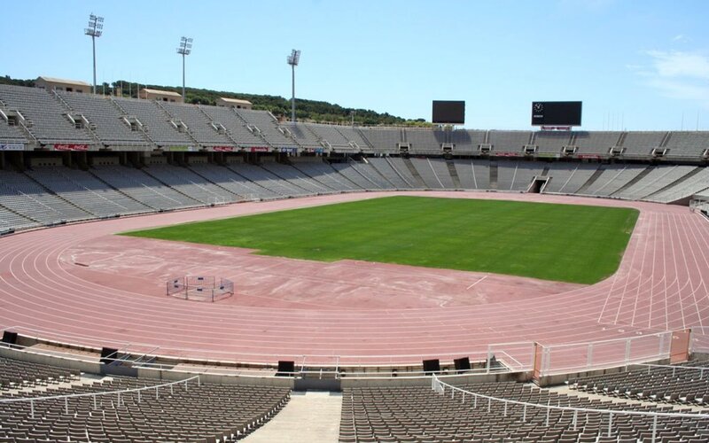 empty stadium with track