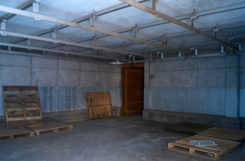 Empty storage room with pallets