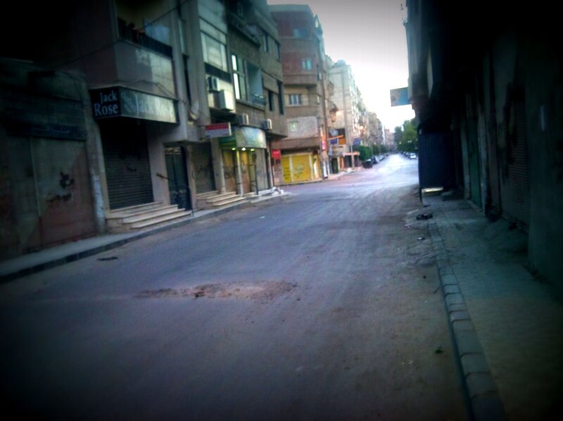 empty street at dawn