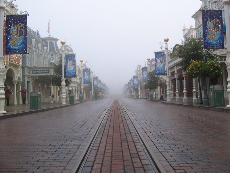 Empty street at Disneyland
