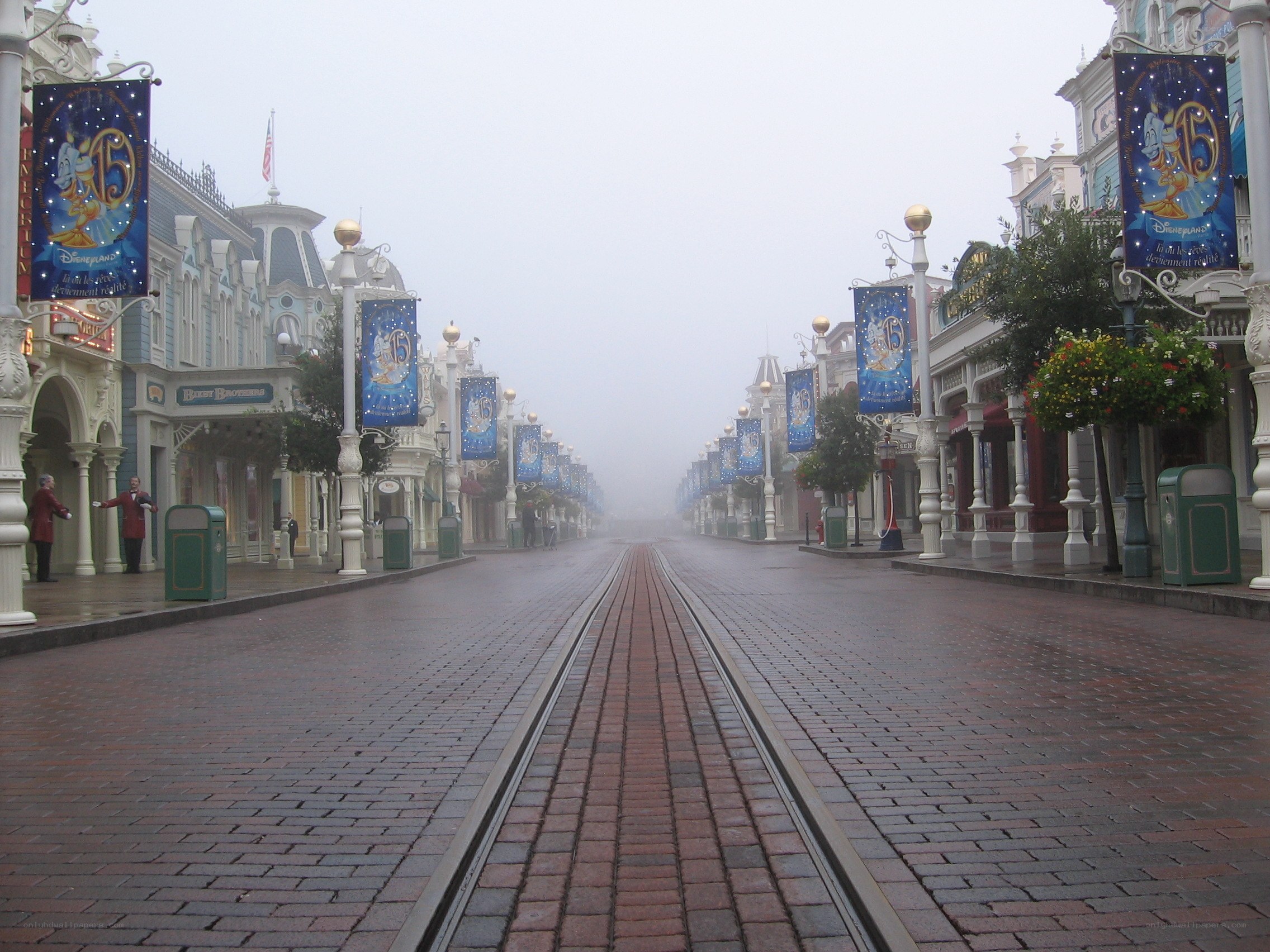 Empty street at Disneyland