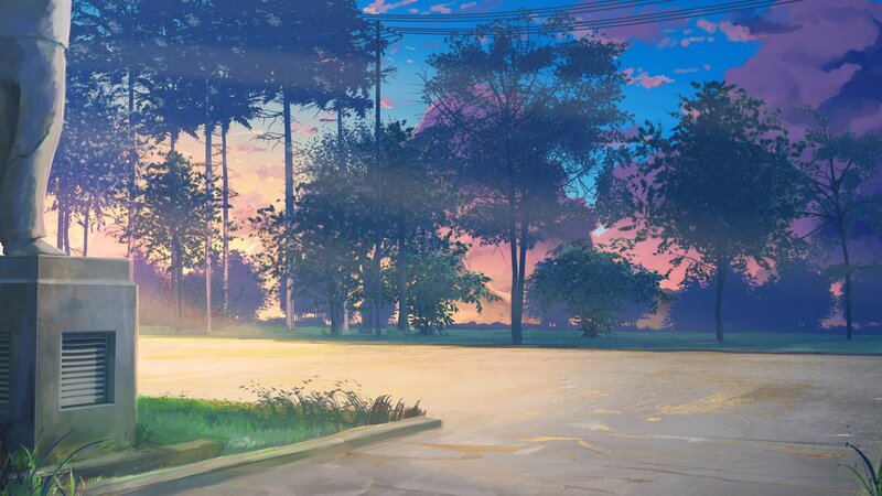 Empty Street at Dusk — Blue, Serene