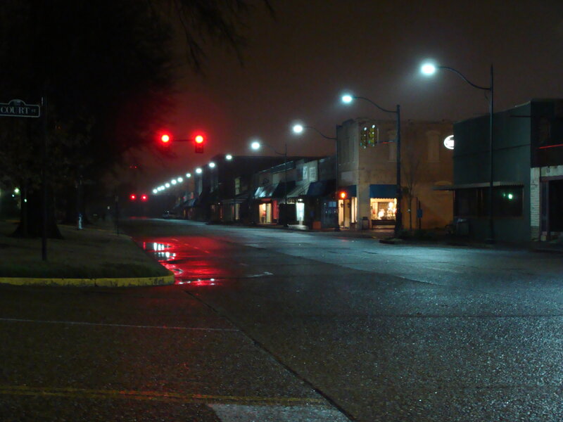 Empty Street at Night — Black