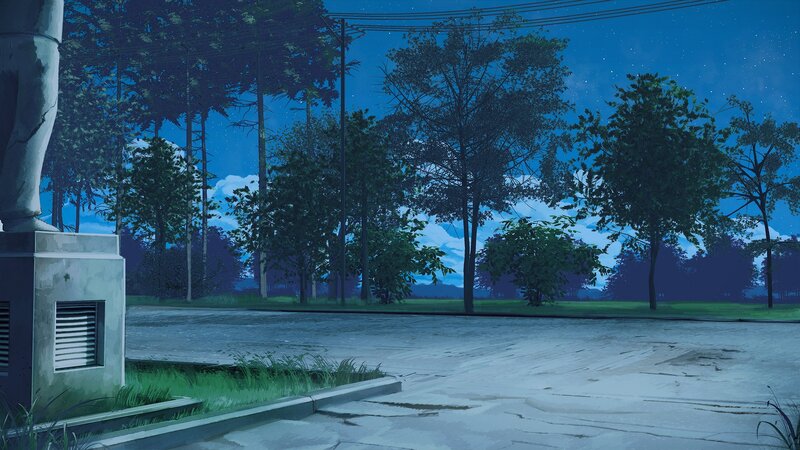 Empty Street at Night — Blue